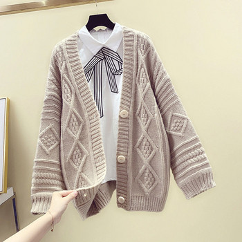 Γυναικείο casual winter cardigan με κουμπιά σε διάφορα χρώματα