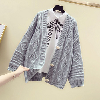 Γυναικείο casual winter cardigan με κουμπιά σε διάφορα χρώματα