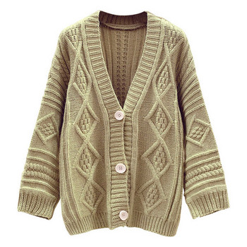 Γυναικείο casual winter cardigan με κουμπιά σε διάφορα χρώματα