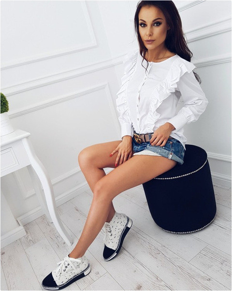 Modern női ing hosszú ujjal és O-nyakú két színben