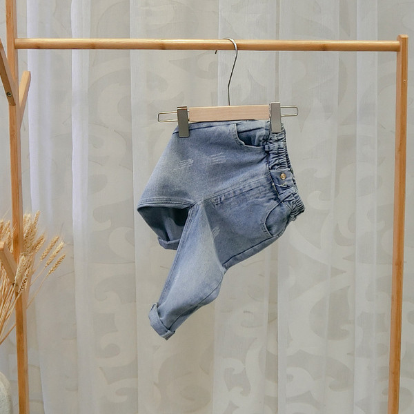 Blugi de copii actuali cu buzunare in albastru pentru baieti