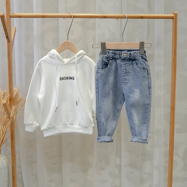 Blugi de copii actuali cu buzunare in albastru pentru baieti