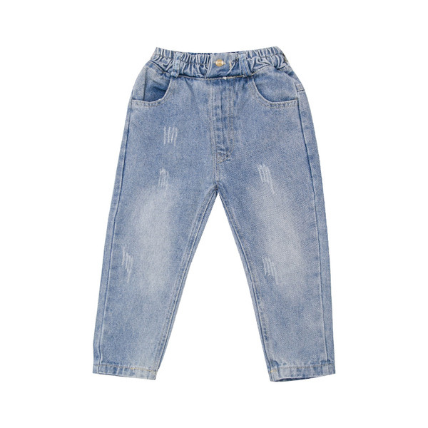 Blugi de copii actuali cu buzunare in albastru pentru baieti