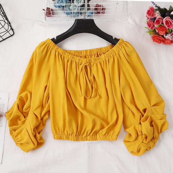 Modern női blúz több színben-nyakkendős