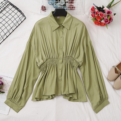 Modern női ing négy színben, gombokkal és gumírozott derékkal