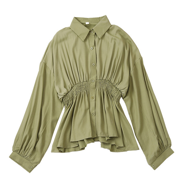 Modern női ing négy színben, gombokkal és gumírozott derékkal