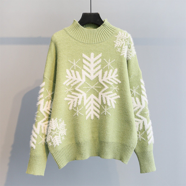 Női téli pulóver hímzéssel - több színben