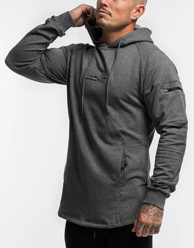 Alkalmi férfi pulóver kapucnival és zsebekkel, különböző színekben