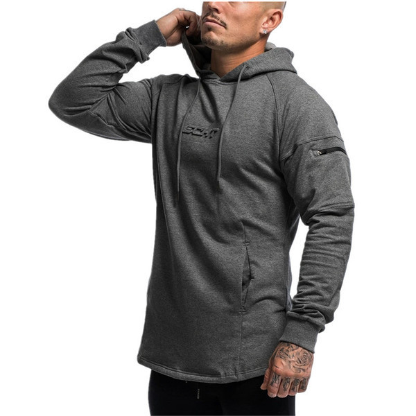 Alkalmi férfi pulóver kapucnival és zsebekkel, különböző színekben