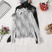 Aktuális női csipkeblúz - fehér és fekete színben
