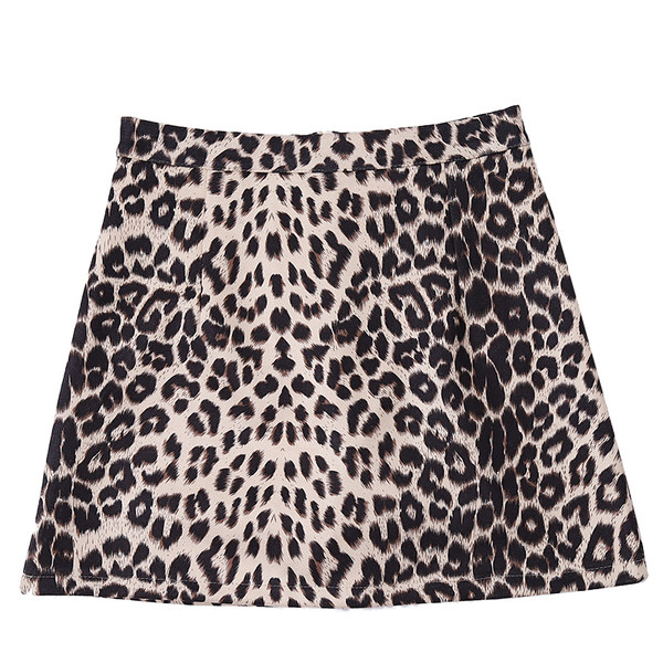 Fusta de dama eleganta cu talie inalta si model leopard