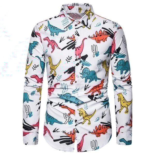 Modern férfi ing Karcsú modell színes mintával