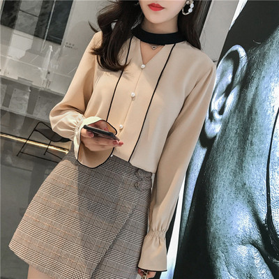 Cămașă elegantă de damă în mai multe culori cu mâneci lungi