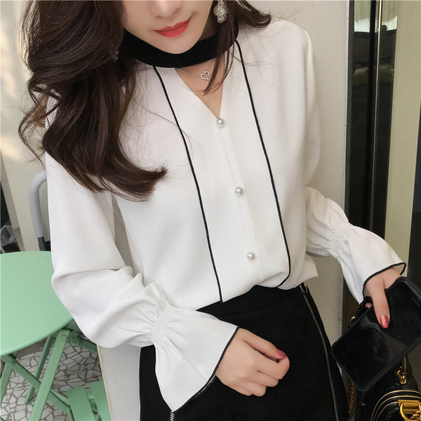 Cămașă elegantă de damă în mai multe culori cu mâneci lungi