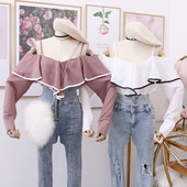 Modern női blúz csupasz váll - három színben