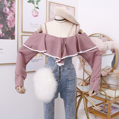 Modern női blúz csupasz váll - három színben