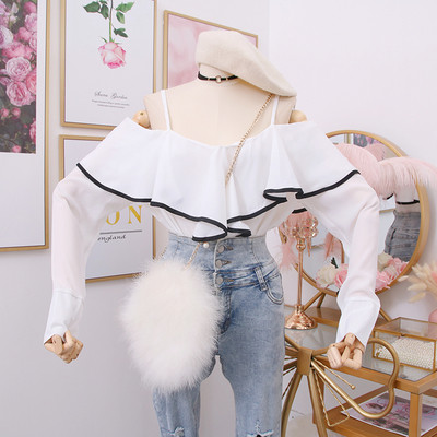 Modern női blúz csupasz váll - három színben