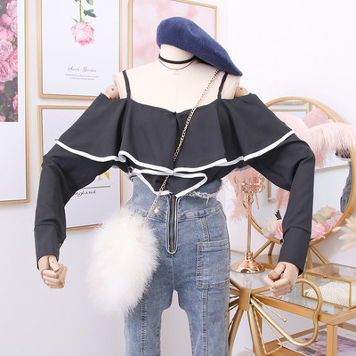 Modern női blúz csupasz váll - három színben