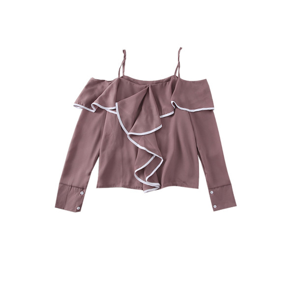 Modern női blúz csupasz váll - három színben