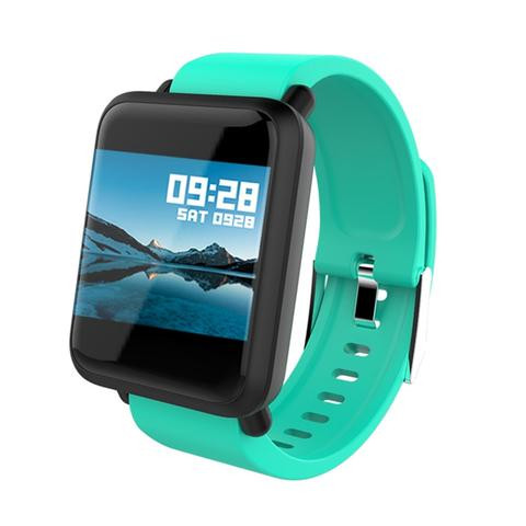 Waterproof Fitness Bracelet Model M28 Measuring Heart Rate with 1.3 Inch Color Display - Peppermint Silicone Strap