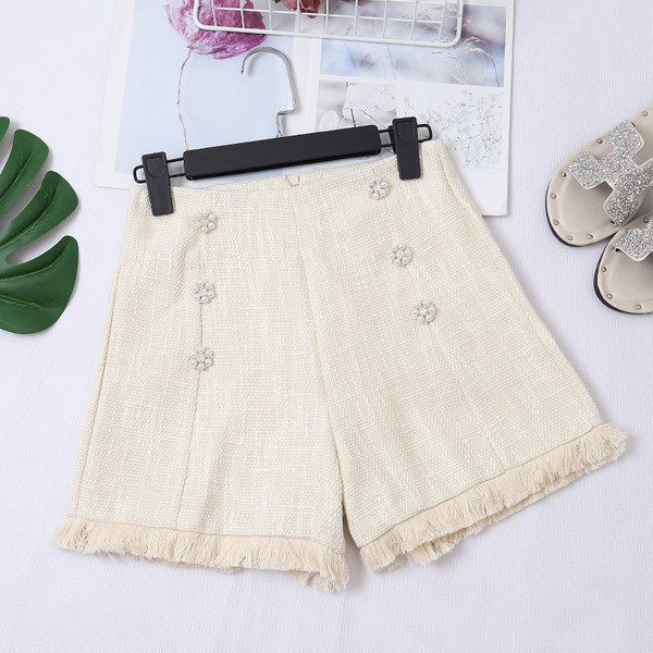 Divatos női nadrág négy színben, gombokkal, magas derékkal