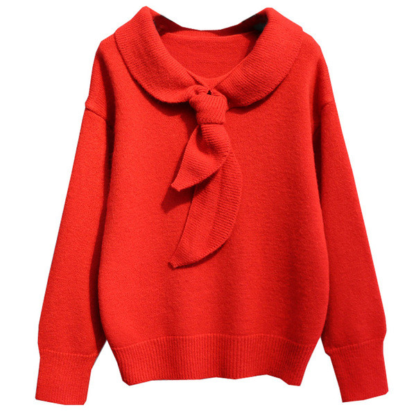 Női téli pulóver O-nyakkal, többféle színben