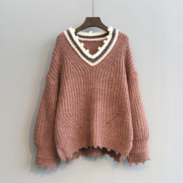 Téli női pulóver aszimmetrikus modell három színben