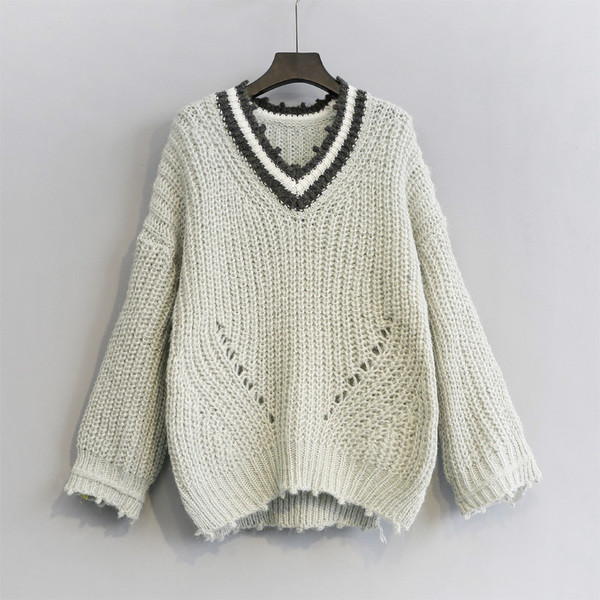 Téli női pulóver aszimmetrikus modell három színben
