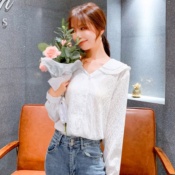 Modern női ing V-nyakkal, két színben