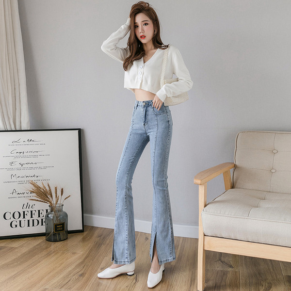 Blugi de dama moderni in albastru model Slim