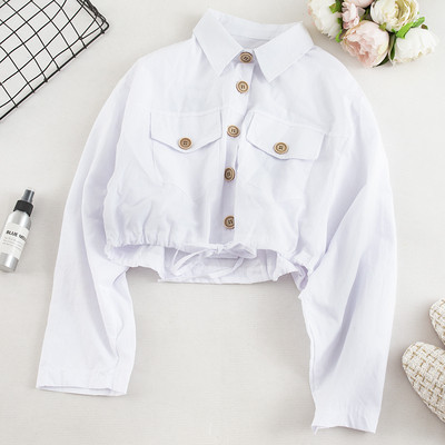 Camasa de dama model nou in cinci culori cu cravate si buzunare