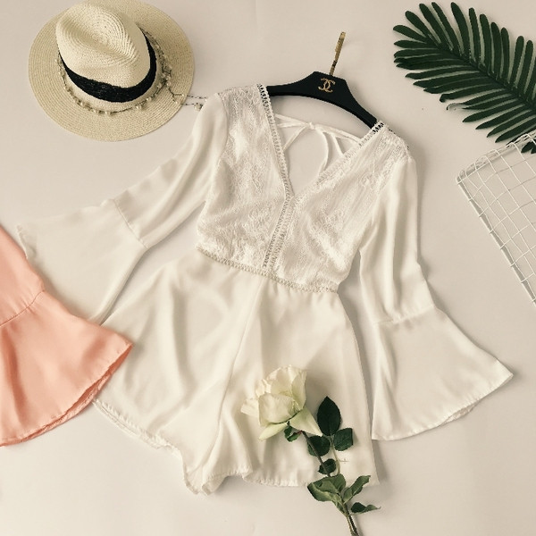 Κομψές γυναικείες φόρμες με μανίκια και δαντέλα λωτού σε διάφορα χρώματα