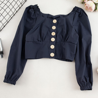 Μοντέρνα γυναικεία μπλούζα σε τέσσερα χρώματα με κουμπιά