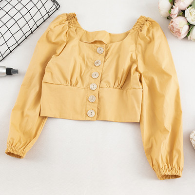 Μοντέρνα γυναικεία μπλούζα σε τέσσερα χρώματα με κουμπιά