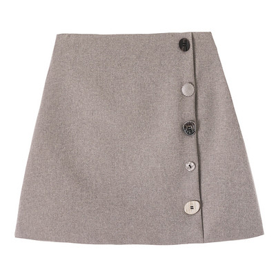 Κομψή γυναικεία φούστα σε τρία χρώματα με κουμπιά
