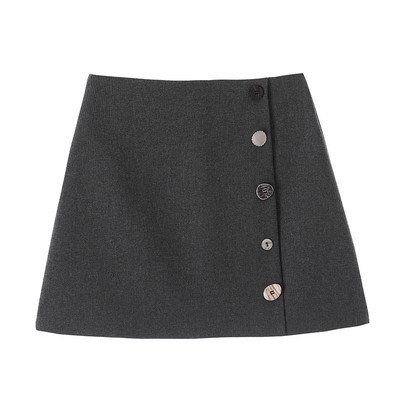 Κομψή γυναικεία φούστα σε τρία χρώματα με κουμπιά