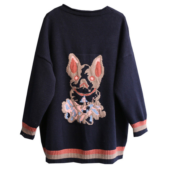 Cardigan dama cu broderie colorata in mai multe culori