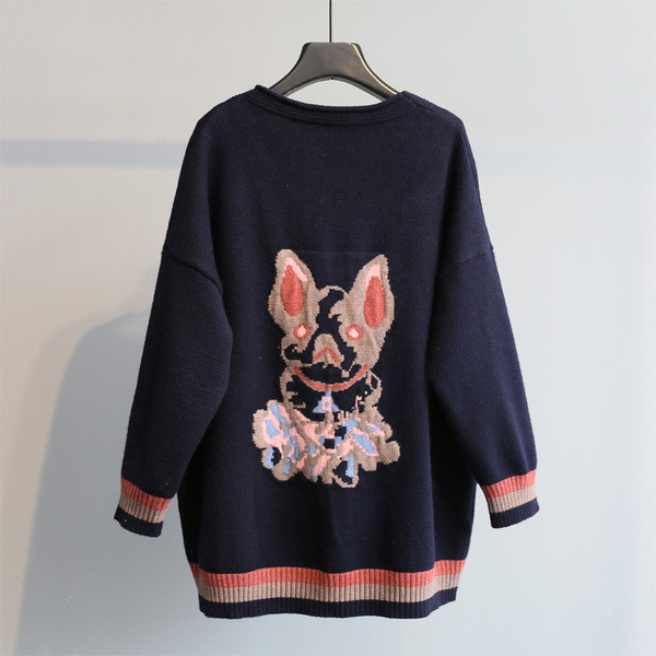 Cardigan dama cu broderie colorata in mai multe culori