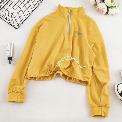 Καθημερινή  γυναικεία μπλούζα φαρδύ  μοντέλο με φερμουάρ και κορόνια