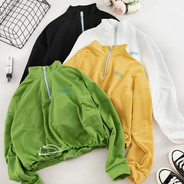 Καθημερινή  γυναικεία μπλούζα φαρδύ  μοντέλο με φερμουάρ και κορόνια