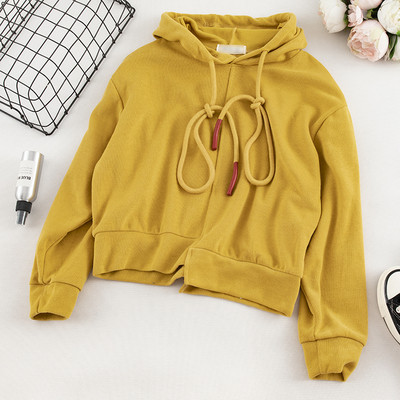 Καθημερινή  γυναικεία μπλούζα σε τρία χρώματα με κουκούλα και  κορδόνια