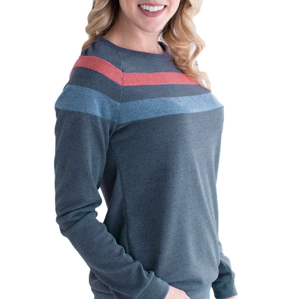 Női csíkos pulóver