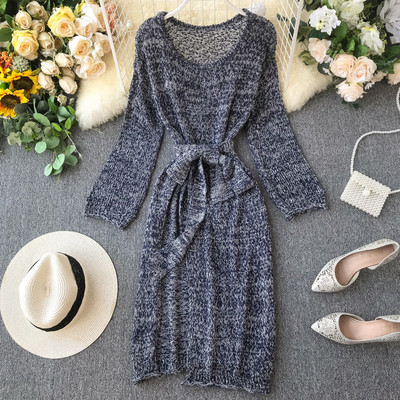 Alkalmi női ruha övvel, különböző színekben