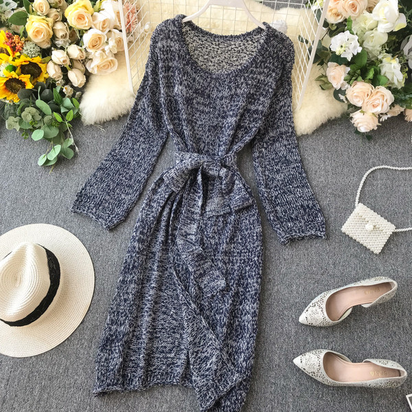 Alkalmi női ruha övvel, különböző színekben