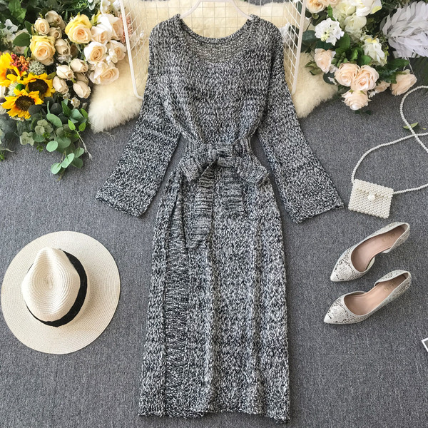 Alkalmi női ruha övvel, különböző színekben