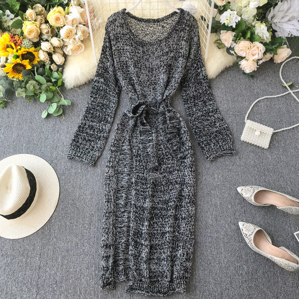 Alkalmi női ruha övvel, különböző színekben