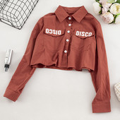 Μοντέρνο γυναικείο πουκάμισο σε διάφορα χρώματα με επιγραφές