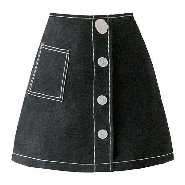 Lezser női szoknya három színben, gombokkal