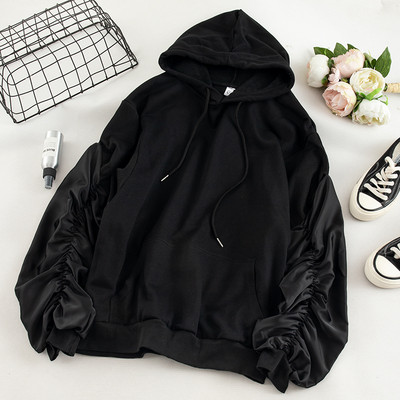 Καθημερινή  γυναικεία μπλούζα σε τρία χρώματα με τσέπη και κορδόνια