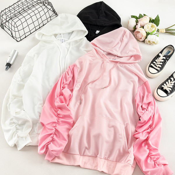 Καθημερινή  γυναικεία μπλούζα σε τρία χρώματα με τσέπη και κορδόνια